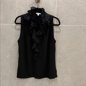 Chico's Elegant Black Ruffle Blouse